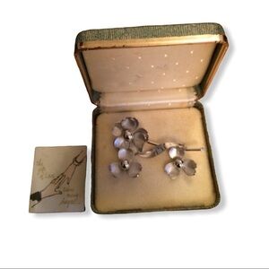 Vintage Van Dell Sterling /Gold Brooch /Earring